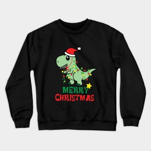 Santa dinosaur, Minimalist Santa Claus Crewneck Sweatshirt